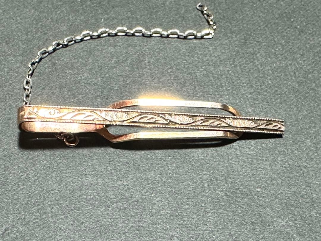 ネクタイピン K10刻印 タイバー アクセサリー ビンテージ 総重量1.5g