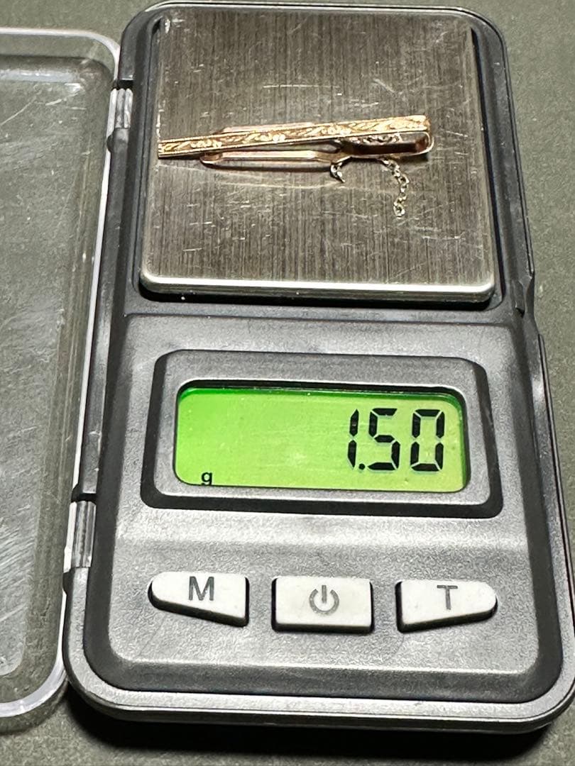 ネクタイピン K10刻印 タイバー アクセサリー ビンテージ 総重量1.5g