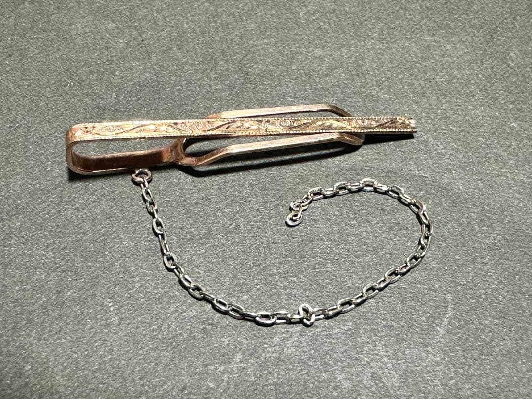 ネクタイピン K10刻印 タイバー アクセサリー ビンテージ 総重量1.5g