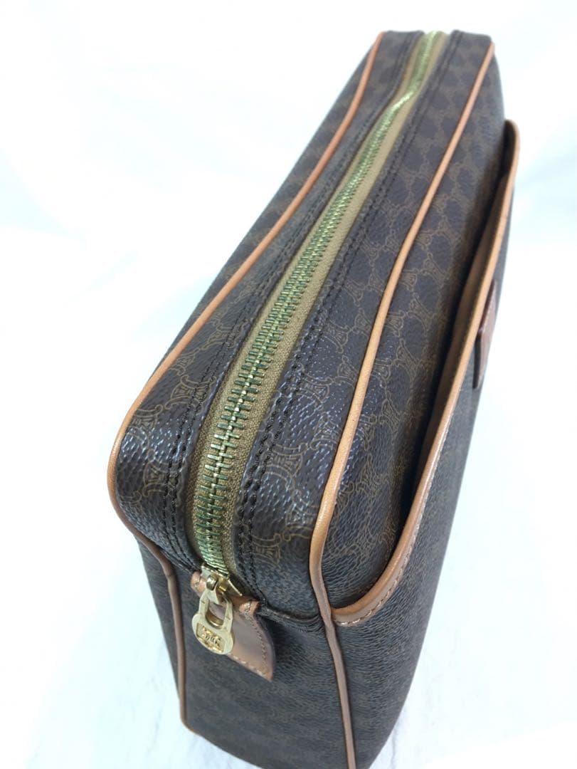 美品　セリーヌ　マカダム柄　クラッチバッグ　ハンドバッグ