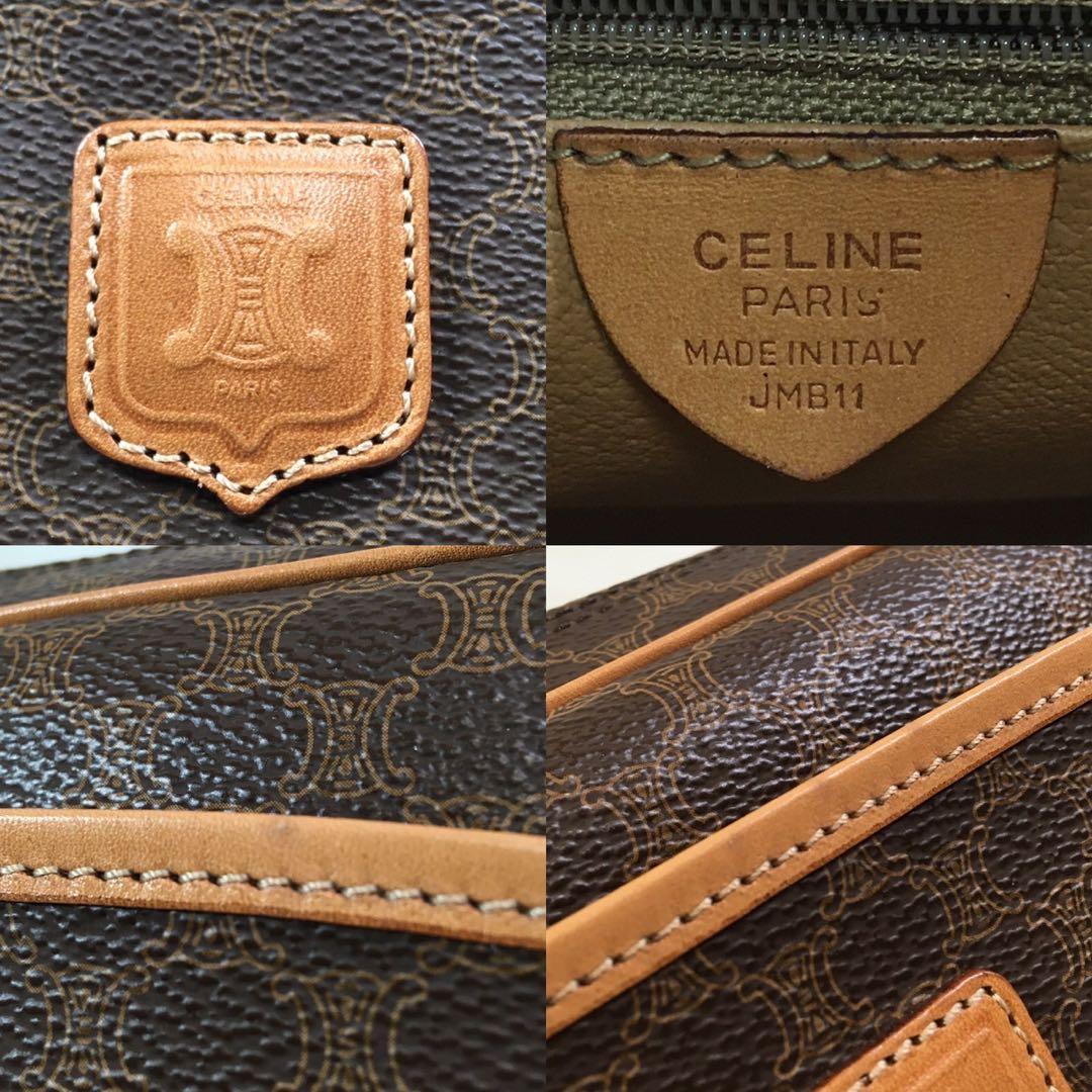 美品　セリーヌ　マカダム柄　クラッチバッグ　ハンドバッグ