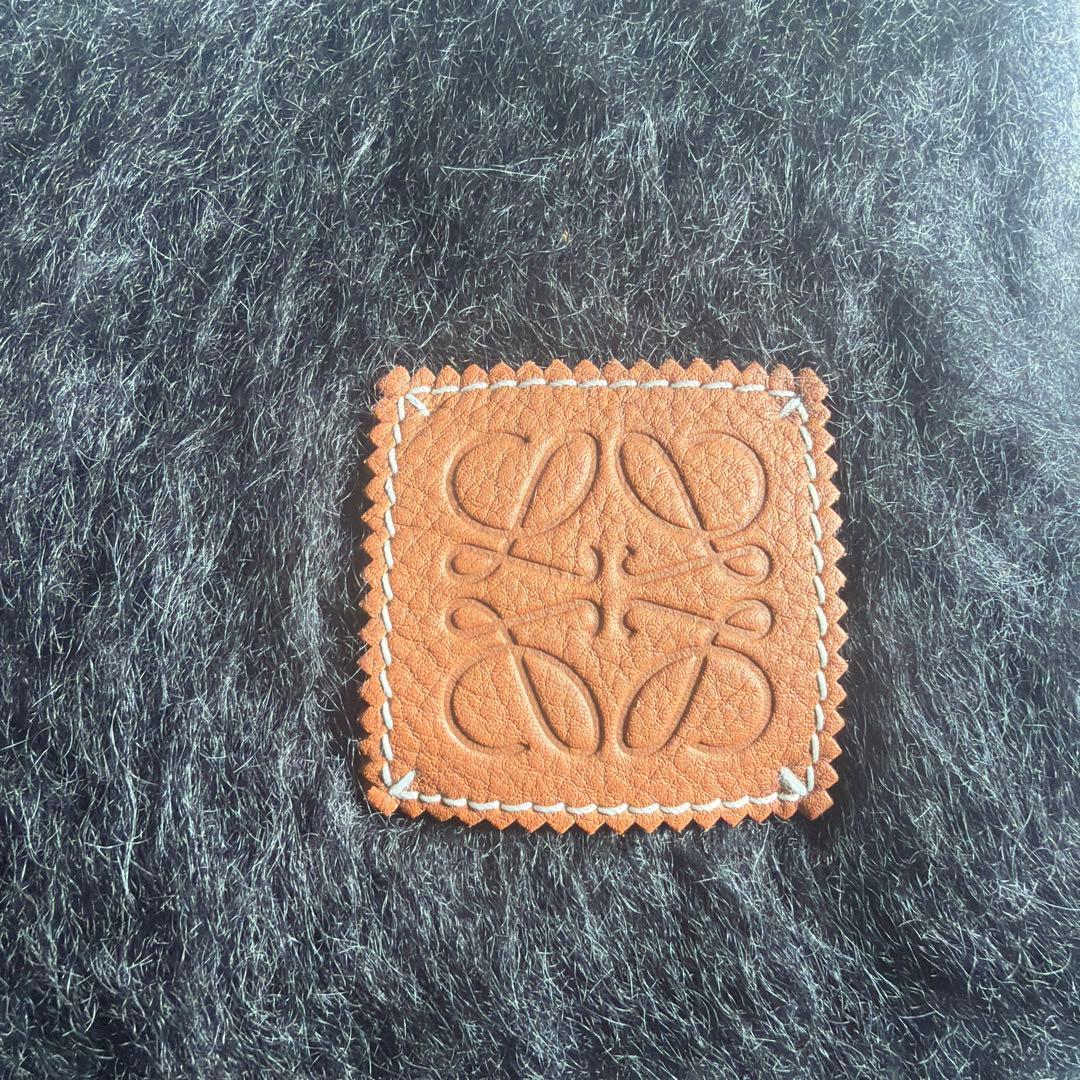 もふもふ❤️LOEWE ブラック マフラー フリンジ付き