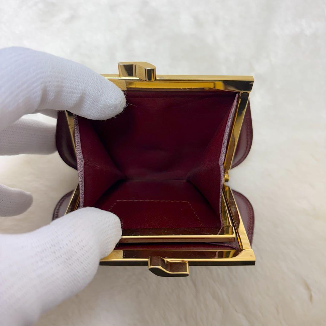 ✨️極美品✨️ カルティエ マストライン ケース がま口 財布 ボルドー 赤