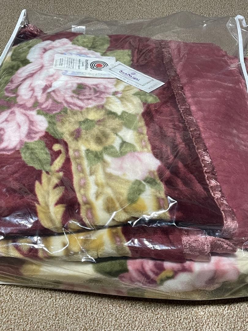 5層構造アクリル敷パッドシングル備長炭岩盤浴シート合わせ毛布ダブル二枚セット