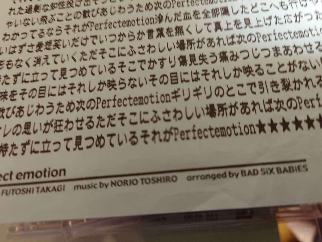 bad six babies PERFECT EMOTION　戸城憲夫　新美俊宏