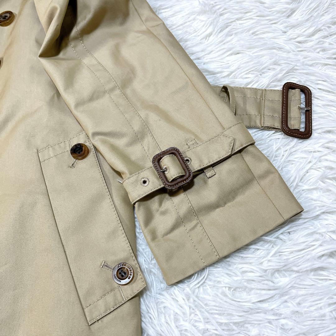 【美品】アクアスキュータム トレンチコート クラブチェック ライナー付 M〜L