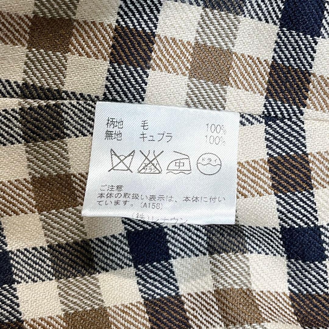 【美品】アクアスキュータム トレンチコート クラブチェック ライナー付 M〜L