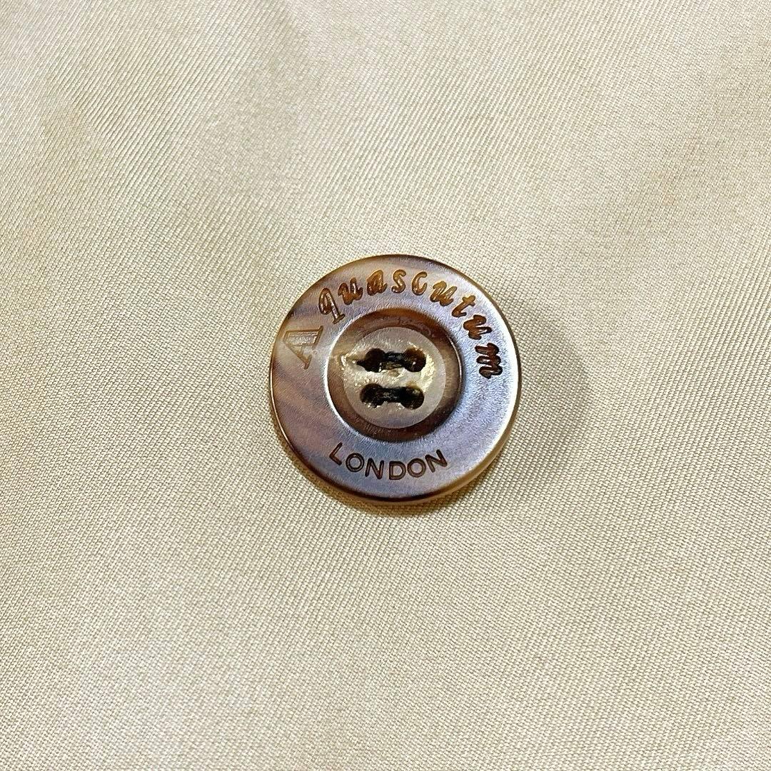【美品】アクアスキュータム トレンチコート クラブチェック ライナー付 M〜L