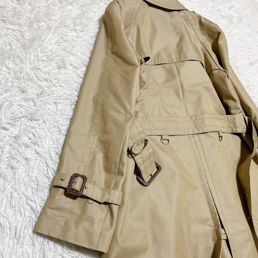 【美品】アクアスキュータム トレンチコート クラブチェック ライナー付 M〜L