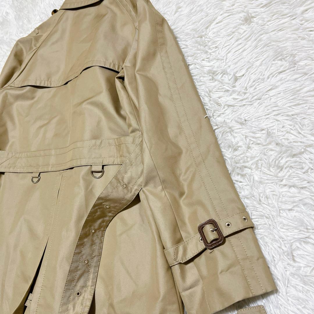 【美品】アクアスキュータム トレンチコート クラブチェック ライナー付 M〜L