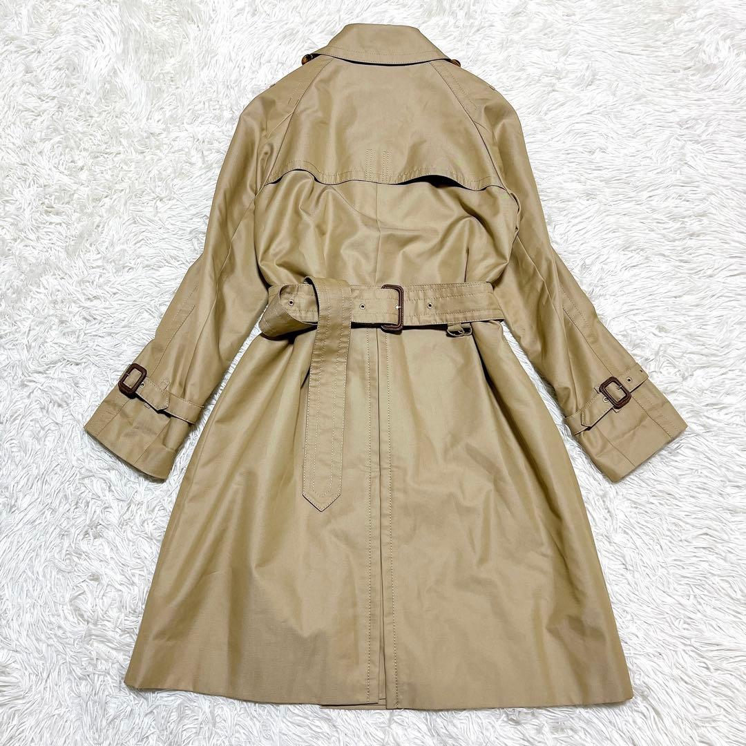 【美品】アクアスキュータム トレンチコート クラブチェック ライナー付 M〜L