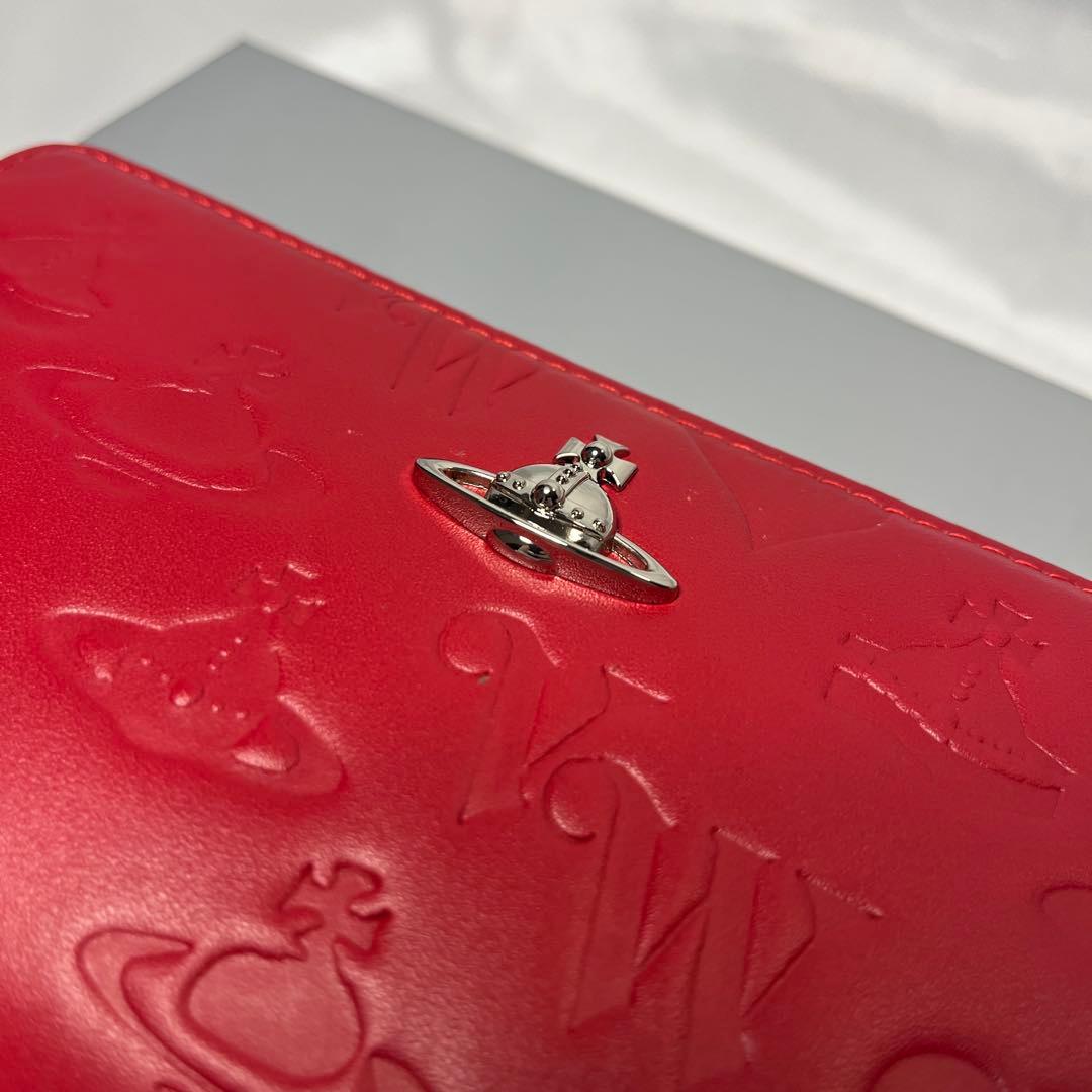 新品 Vivienne Westwood レッド ヴィヴィアン柄 赤内装 長財布