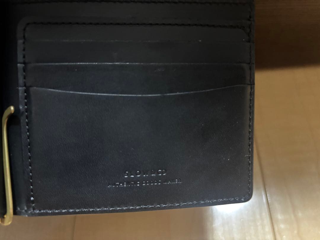 SLOW スロウ 財布 マネークリップ　黒　美品