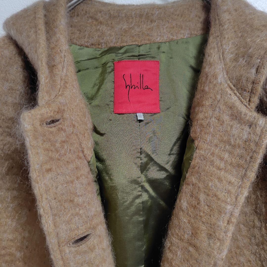 美品 シビラ Sybilla モヘヤ フード付き ポンチョ