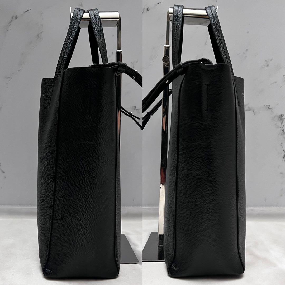◇極美品◇セリーヌ　バーティカルカバスモール　2way　旧ロゴ　ブラック　レザー