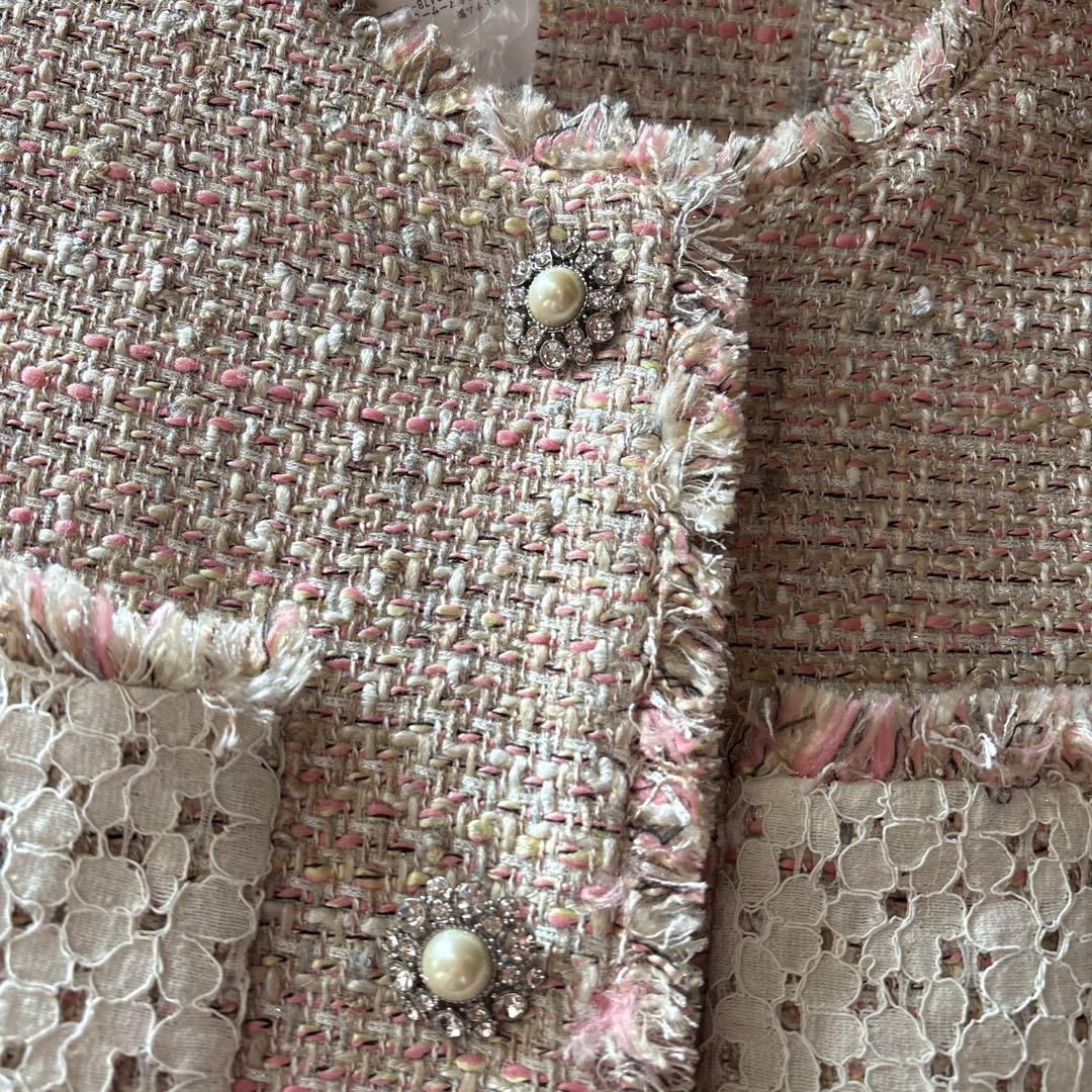 シンシアローリー ツイードビジューロングジャケット