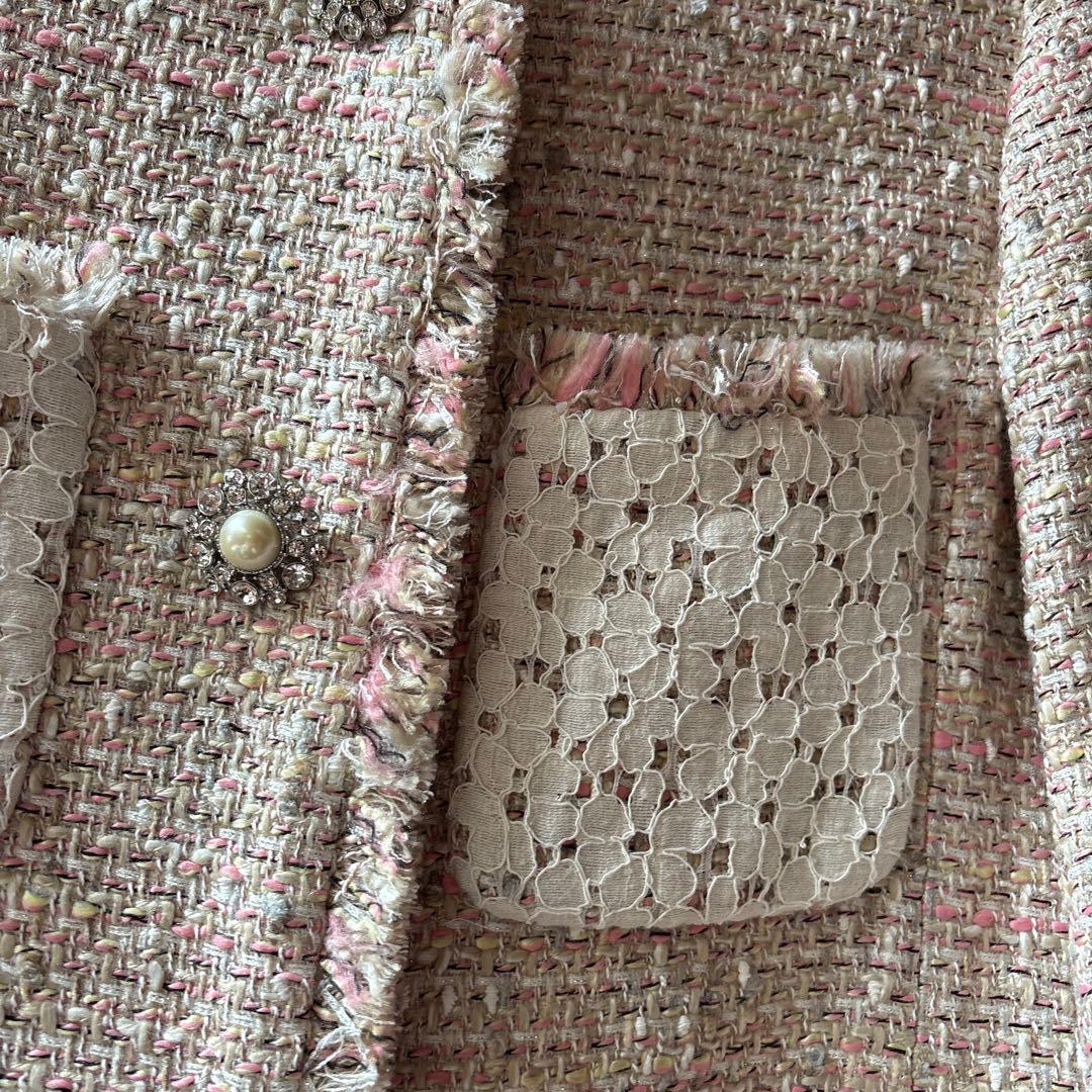 シンシアローリー ツイードビジューロングジャケット