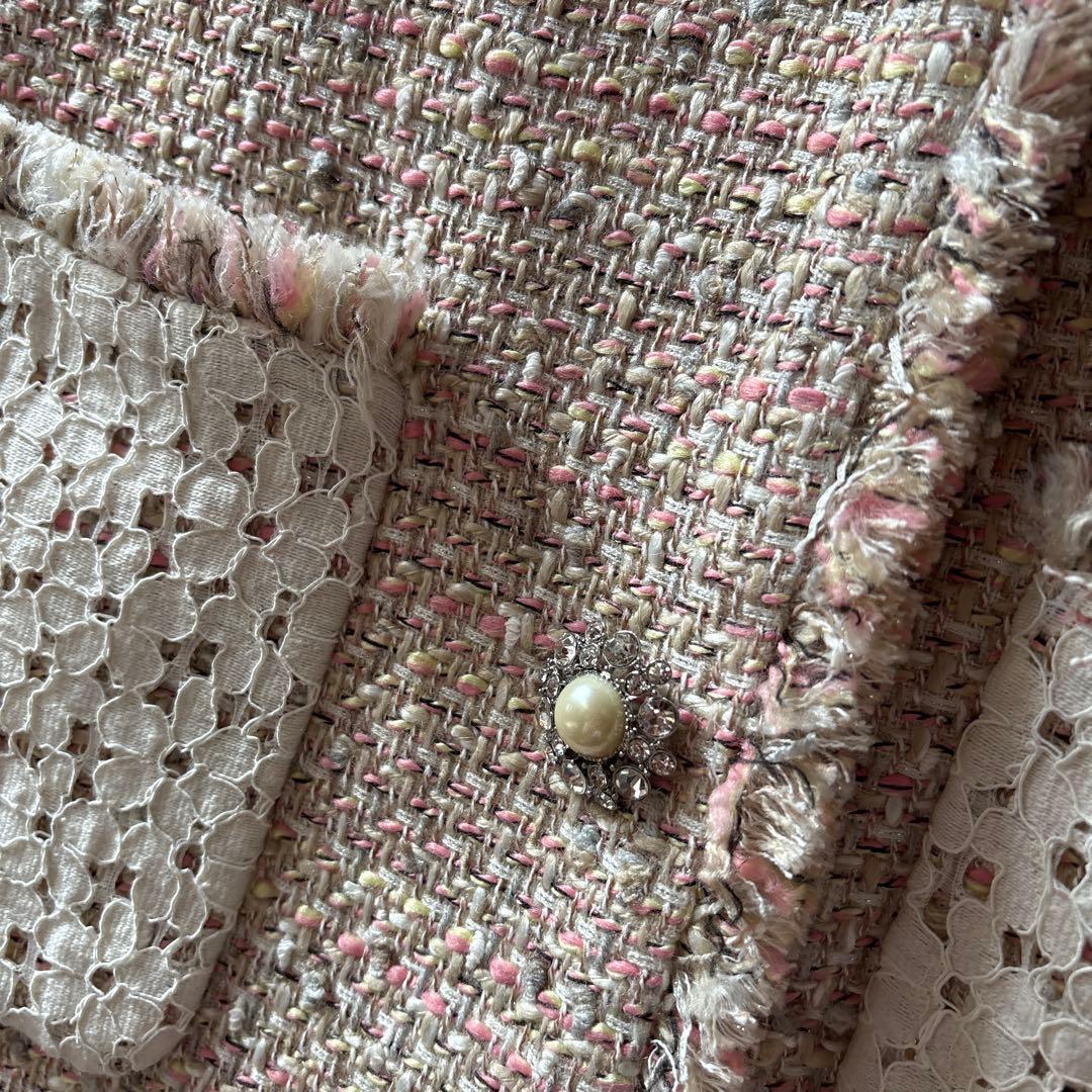 シンシアローリー ツイードビジューロングジャケット