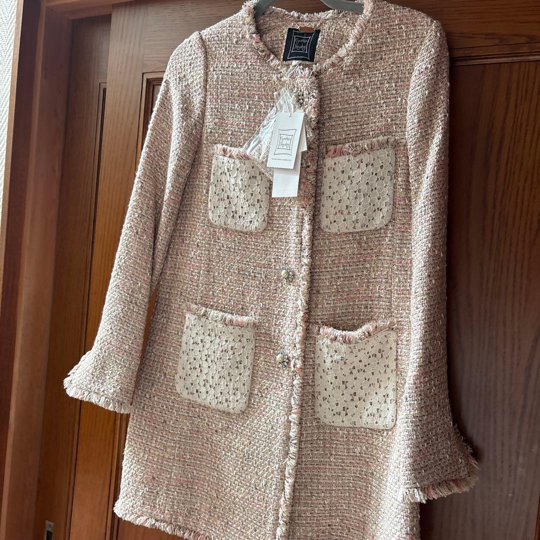 シンシアローリー ツイードビジューロングジャケット