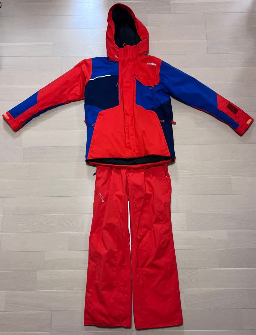 スキーウェア 赤 上下 サイズM 170cm GOLDWIN Phoenix