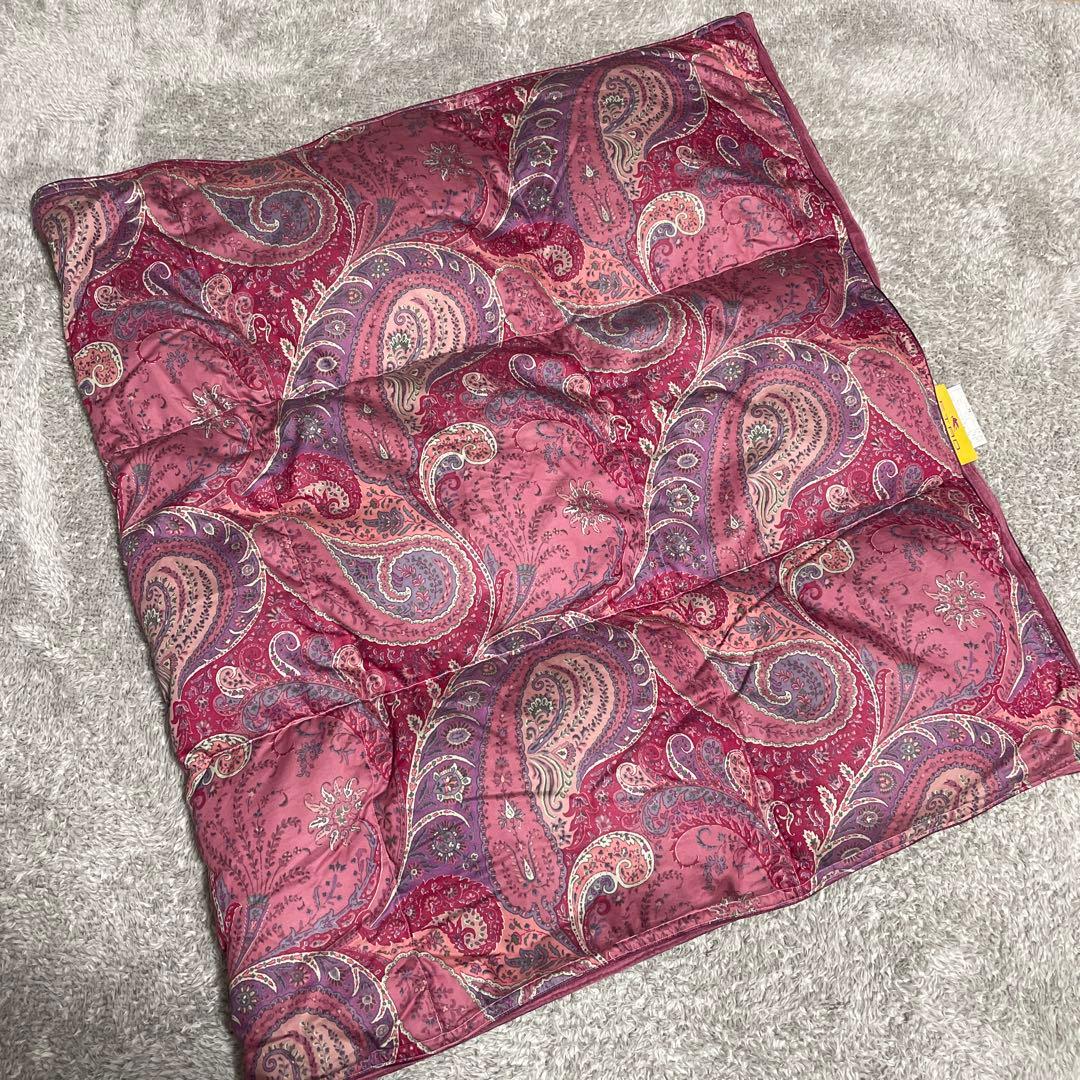 新品　エトロ　ETRO 羽毛ひざ掛け　ハーフダウンケット　ペイズリー