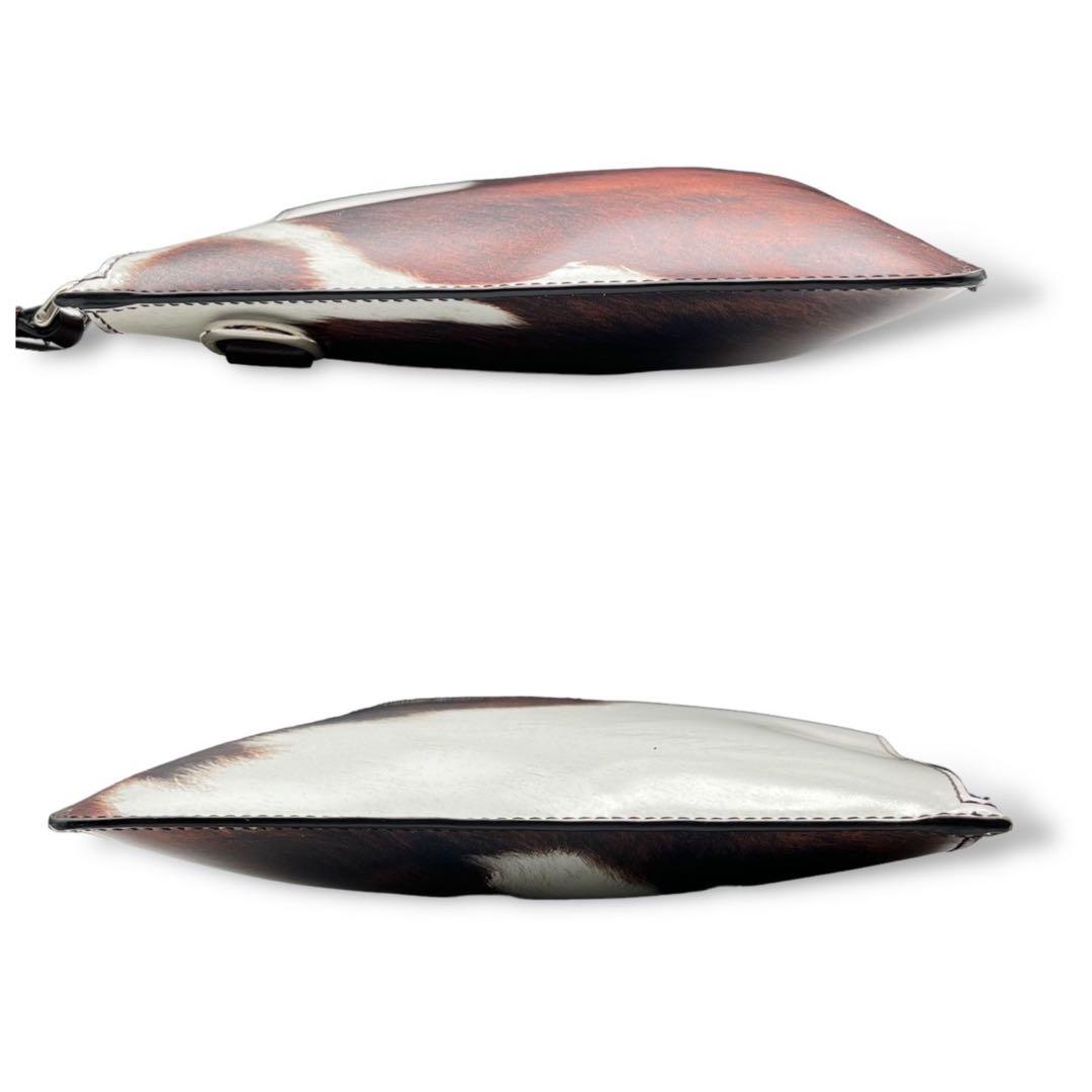 現行 3831 BURBERRY バーバリー クラッチバッグ ハラコ柄 ブラウン