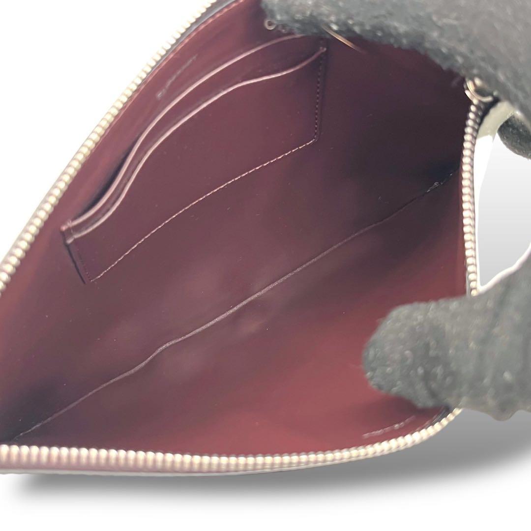 現行 3831 BURBERRY バーバリー クラッチバッグ ハラコ柄 ブラウン