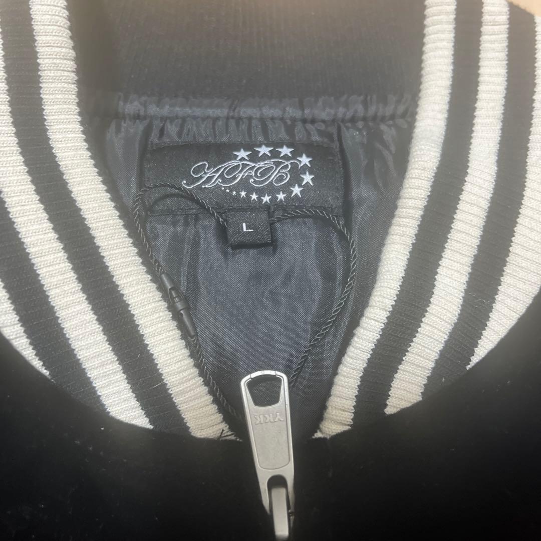 AFB SIGNATURE BOMBER JACKET ベロア　ブラック