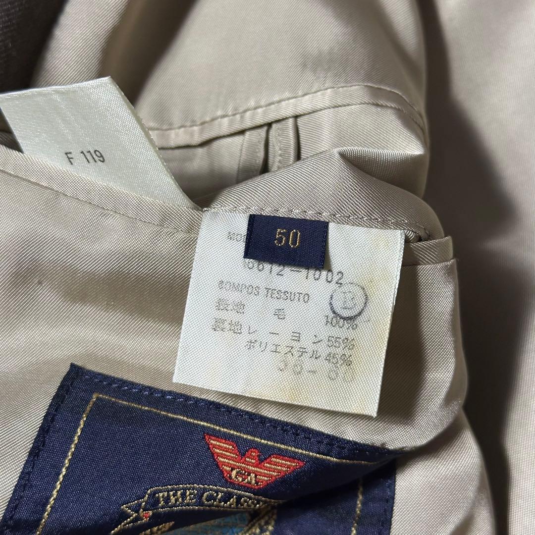 90s EMPORIO ARMANI ベージュ ダブル セットアップ