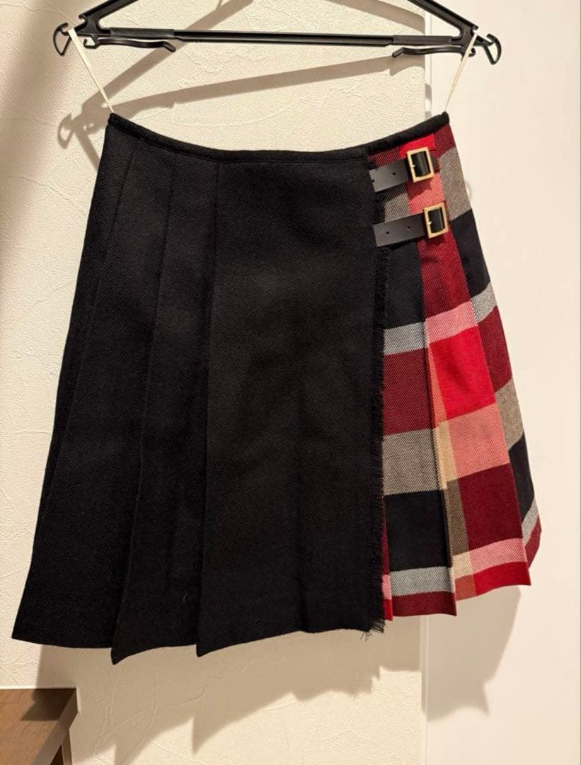 Burberry Bluelabel スカート チェック プリーツ 36
