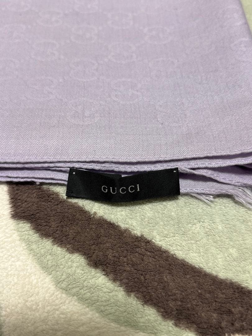 確実正規品　グッチ（GUCCI）　GGジャカード　シルク スカーフ