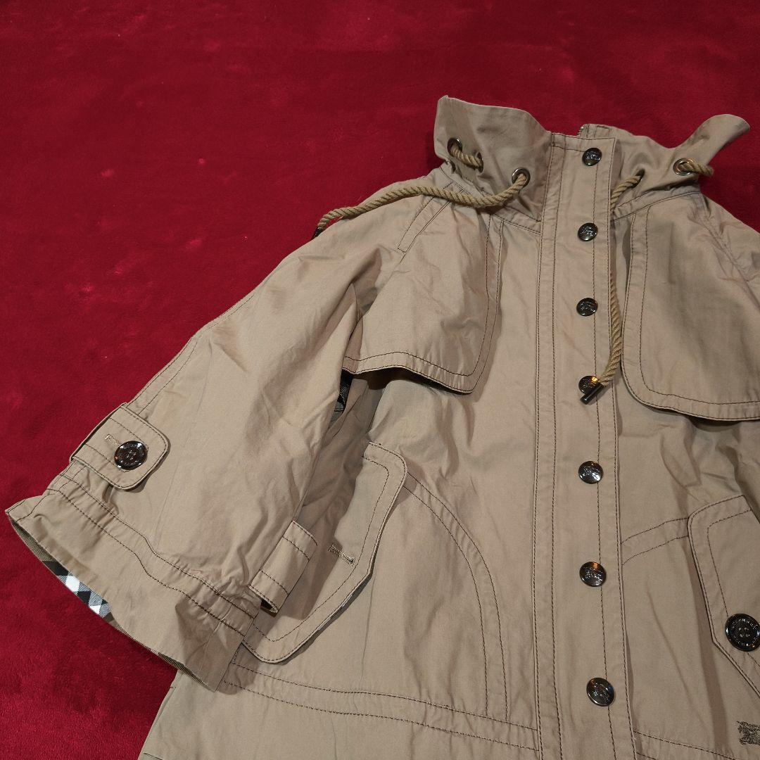 バーバリーロンドン　ブルーレーベル　ポンチョ　ケープジャケット３８