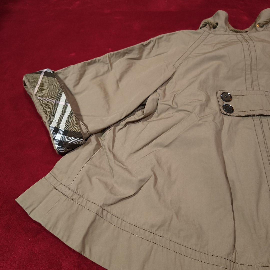 バーバリーロンドン　ブルーレーベル　ポンチョ　ケープジャケット３８