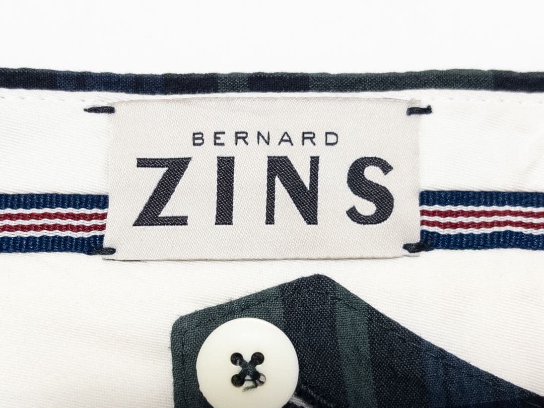 ベルナールザンス ブラックウォッチ 2プリーツスラックス シアサッカー FR38