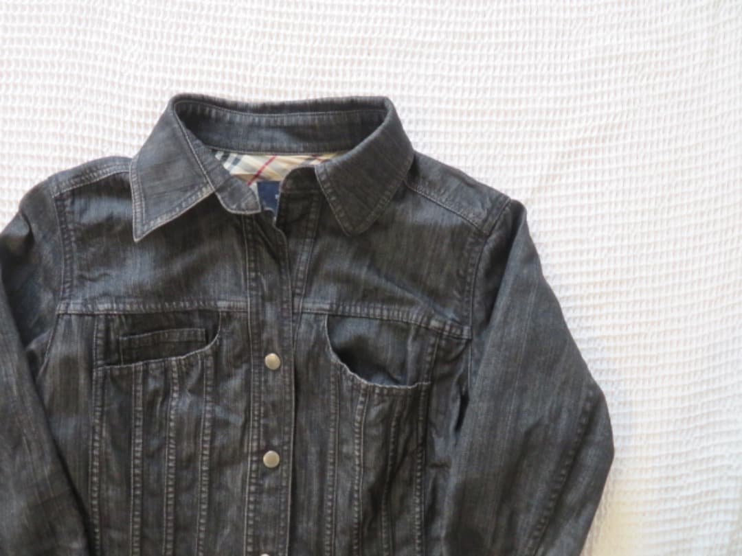 【BURBERRY LONDON】メガチェック デニムジャケット／13BR