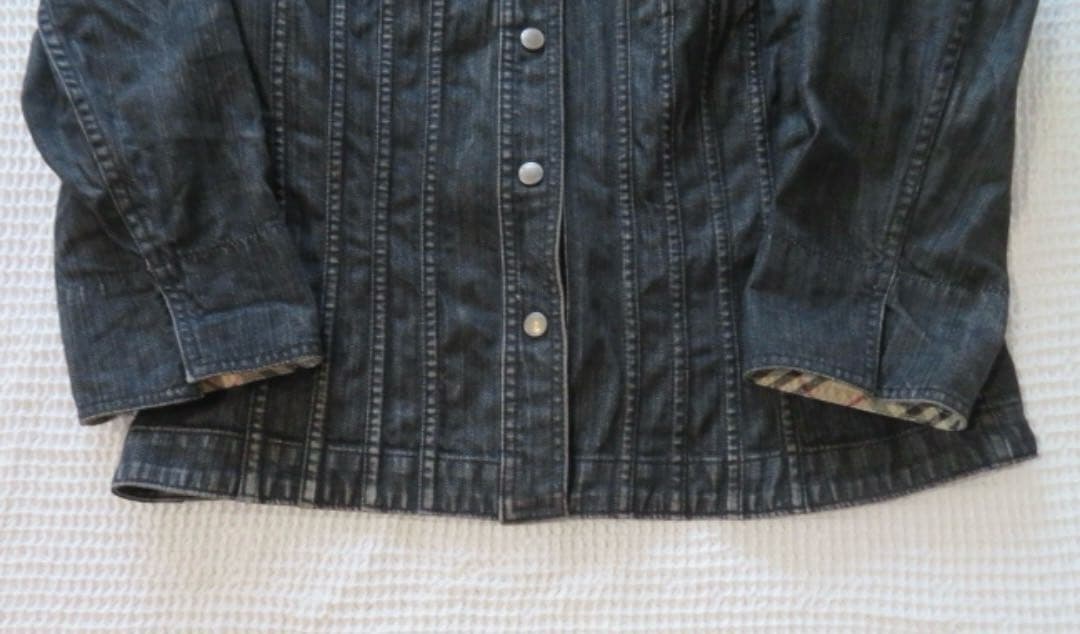 【BURBERRY LONDON】メガチェック デニムジャケット／13BR