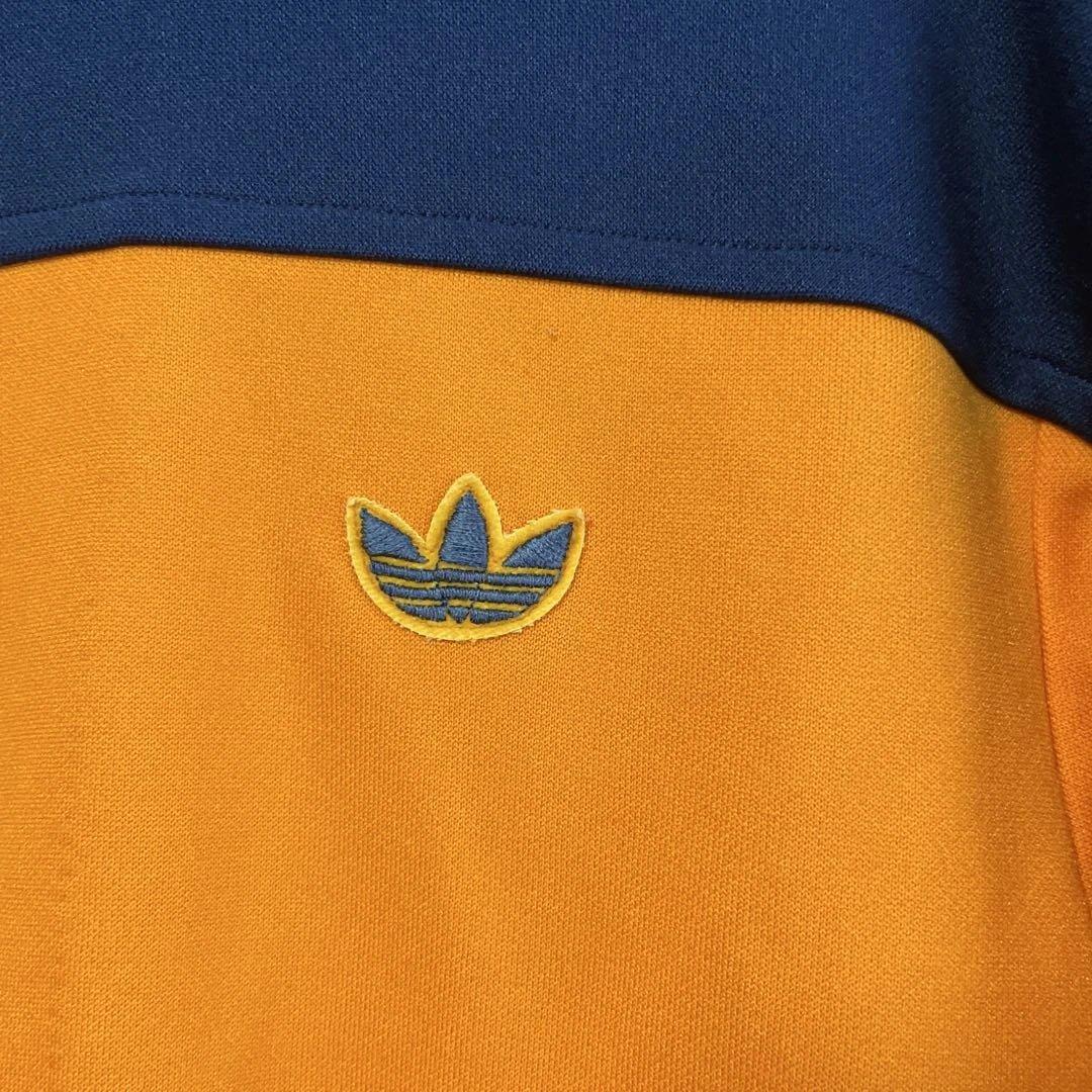 西ドイツ製　ビンテージadidas オレンジ ネイビー ジャージ サイズ7