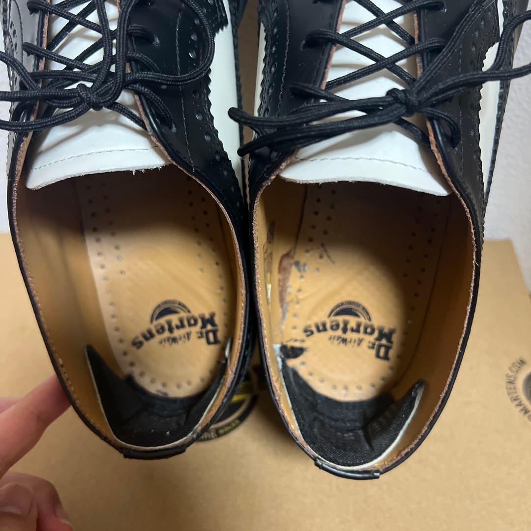 3989 BEX ブローグ シューズ(白黒)29cm（UK10）