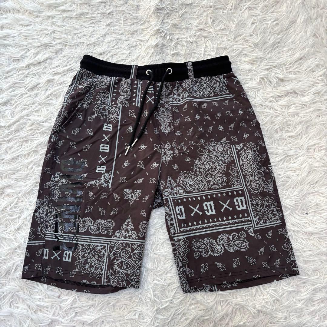 DIVINER golf セットアップ ペイズリー バンダナ モックネック