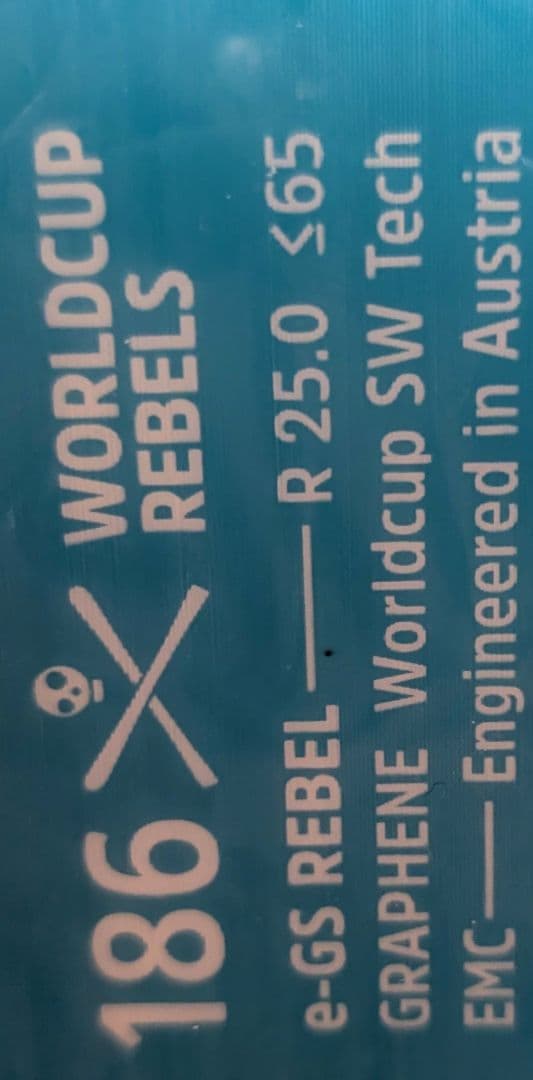 新品25 HEAD ヘッド WCR e-GS Rebel 186 FFST16