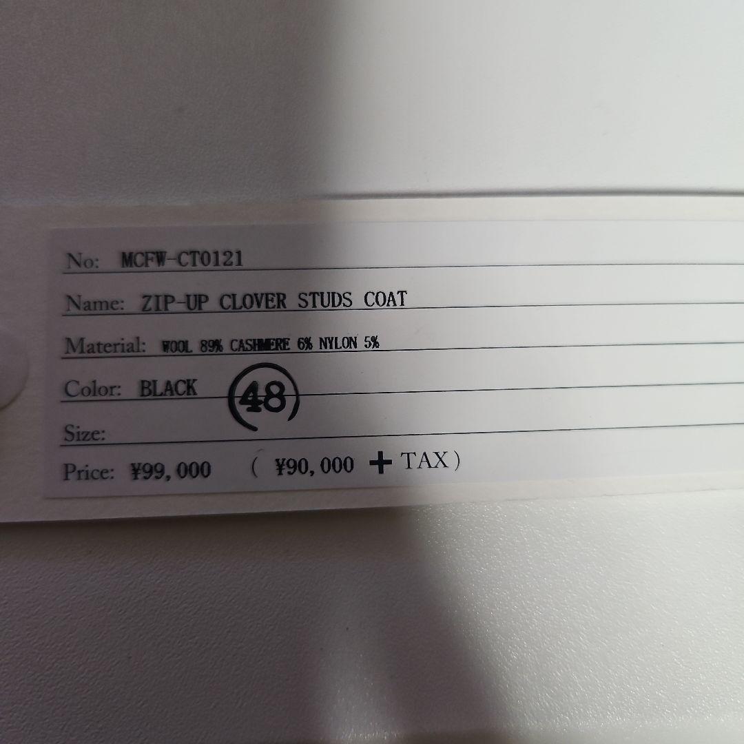 ジャケット・アウター MASU 21aw ZIP-UP CLOVER STUDS COAT