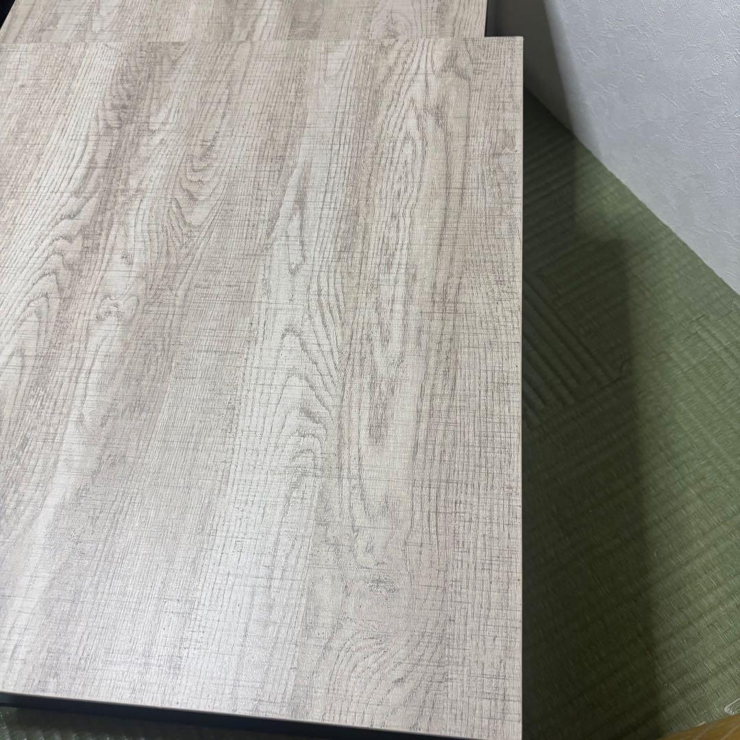 【未使用級】LOWYA 木目調ネストテーブル グレーオーク/ブラック