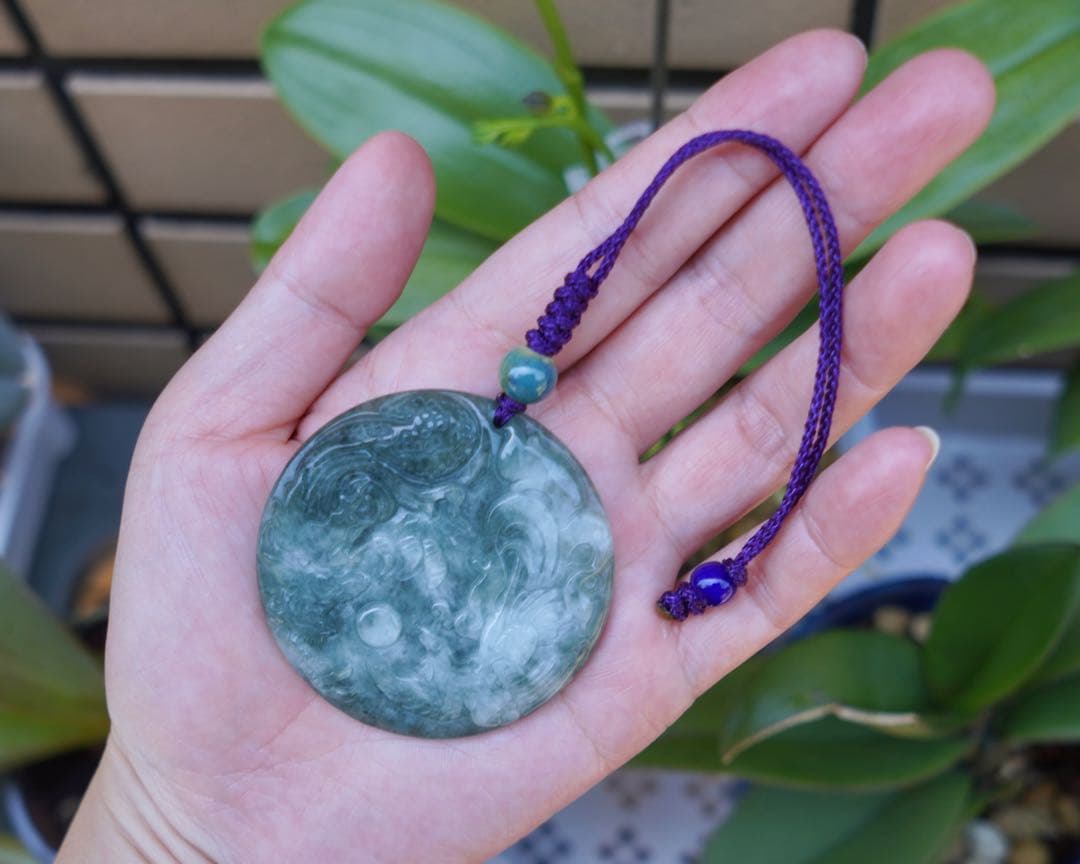 ⭐️専用⭐️本翡翠　龍神鳳凰　ストラップ　新品 0555