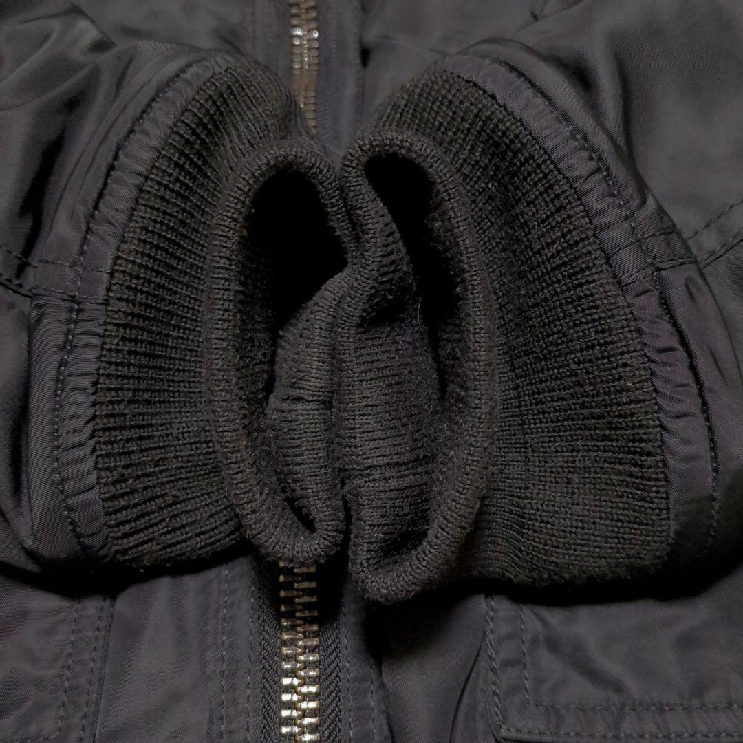 Schott♦CWU-R キルティング 中綿 フライトジャケット パッチ 黒 M