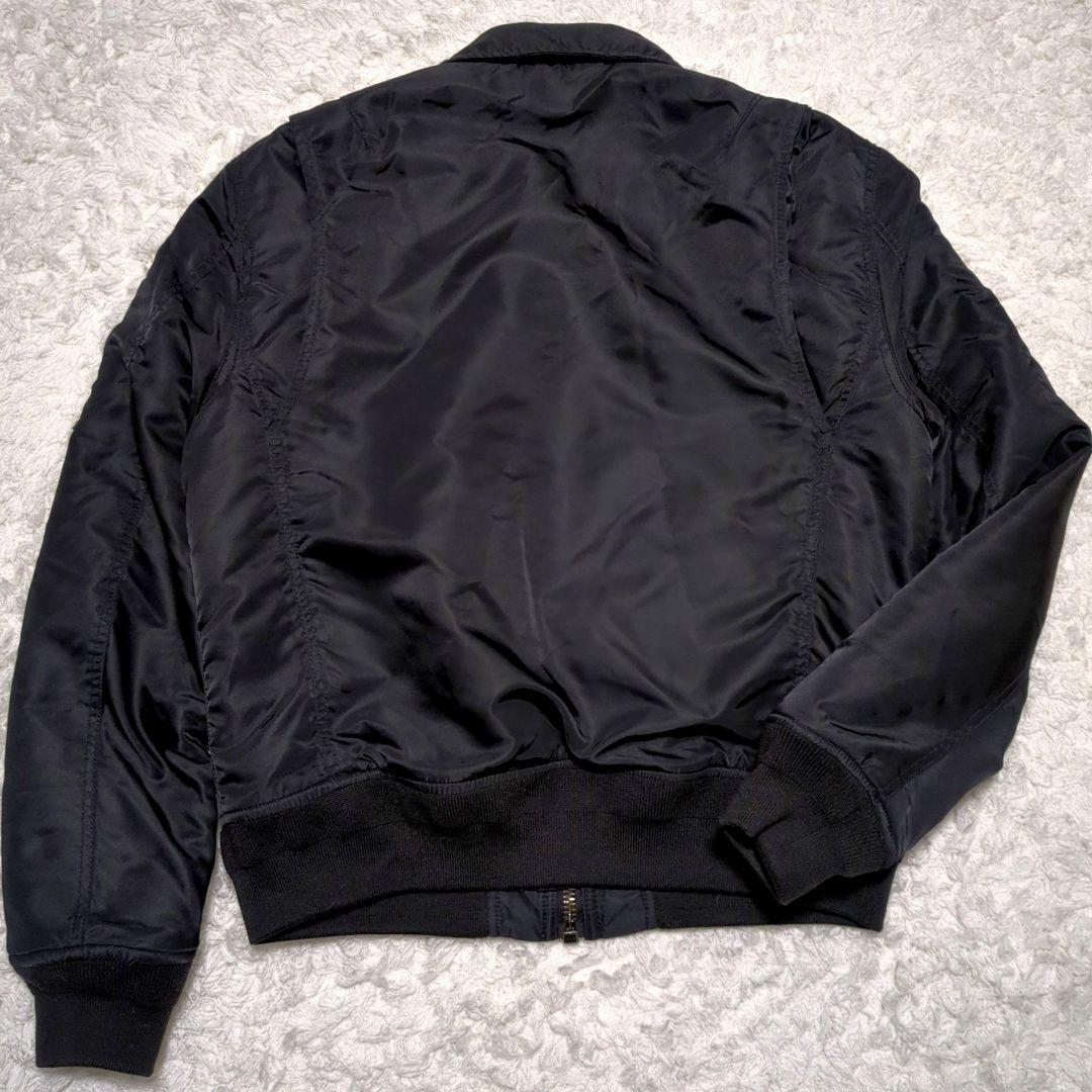 Schott♦CWU-R キルティング 中綿 フライトジャケット パッチ 黒 M