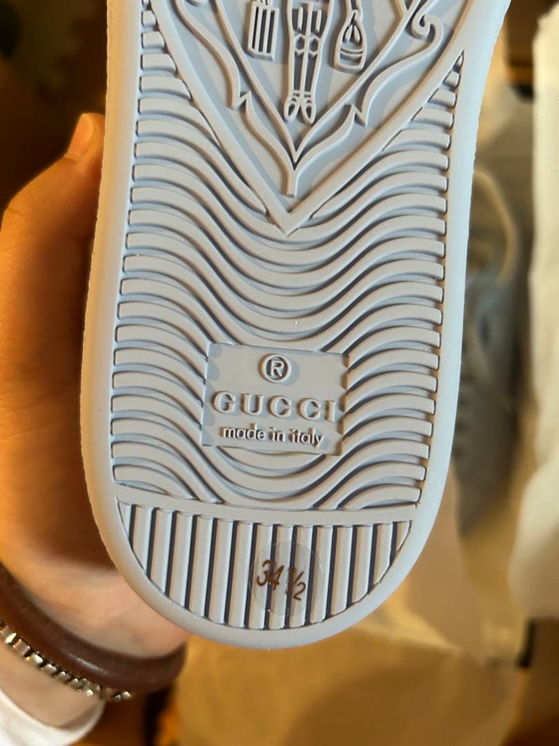 最終金額値下げ❗️❗️グッチ　レディーススニーカー　34.5センチ