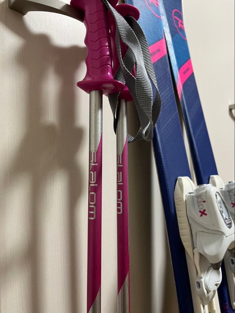 ROSSIGNOL PRO スキーセット 青/ピンク　128センチ