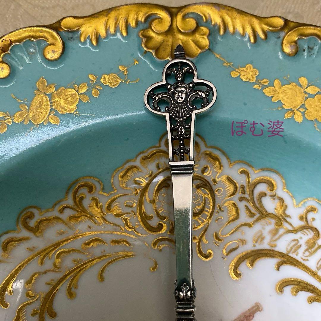 【フランス／純銀製品３点】①ビスケットジャー②③アイスクリームスプーン各１本