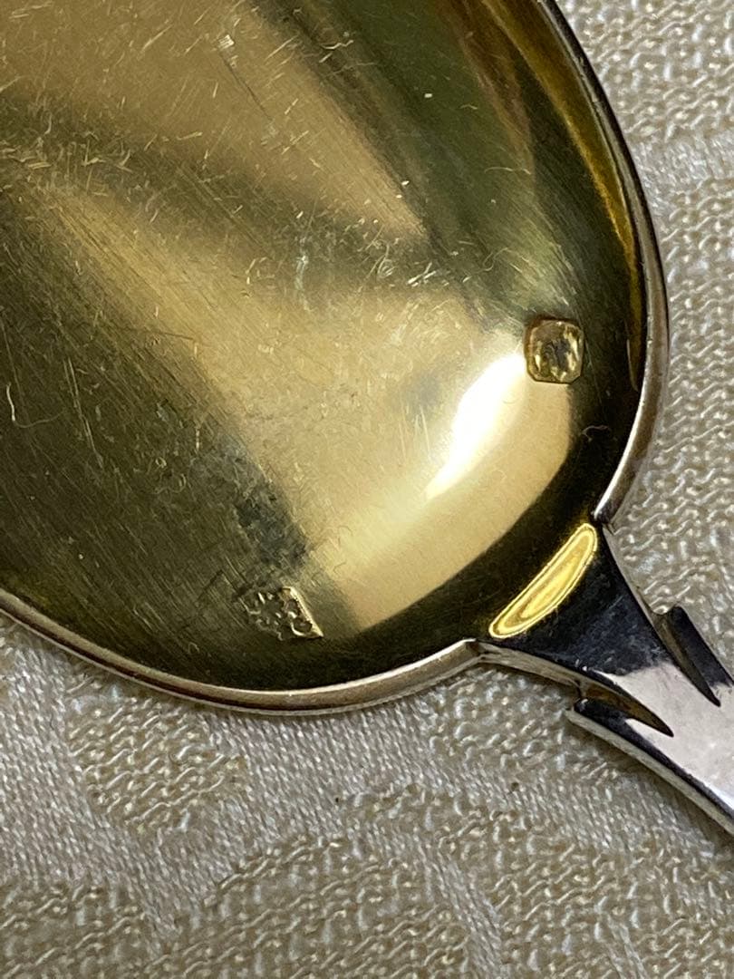 【フランス／純銀製品３点】①ビスケットジャー②③アイスクリームスプーン各１本