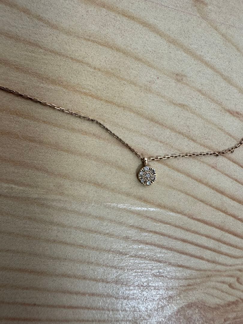 りー　K10ダイヤモンドネックレス　箱無し